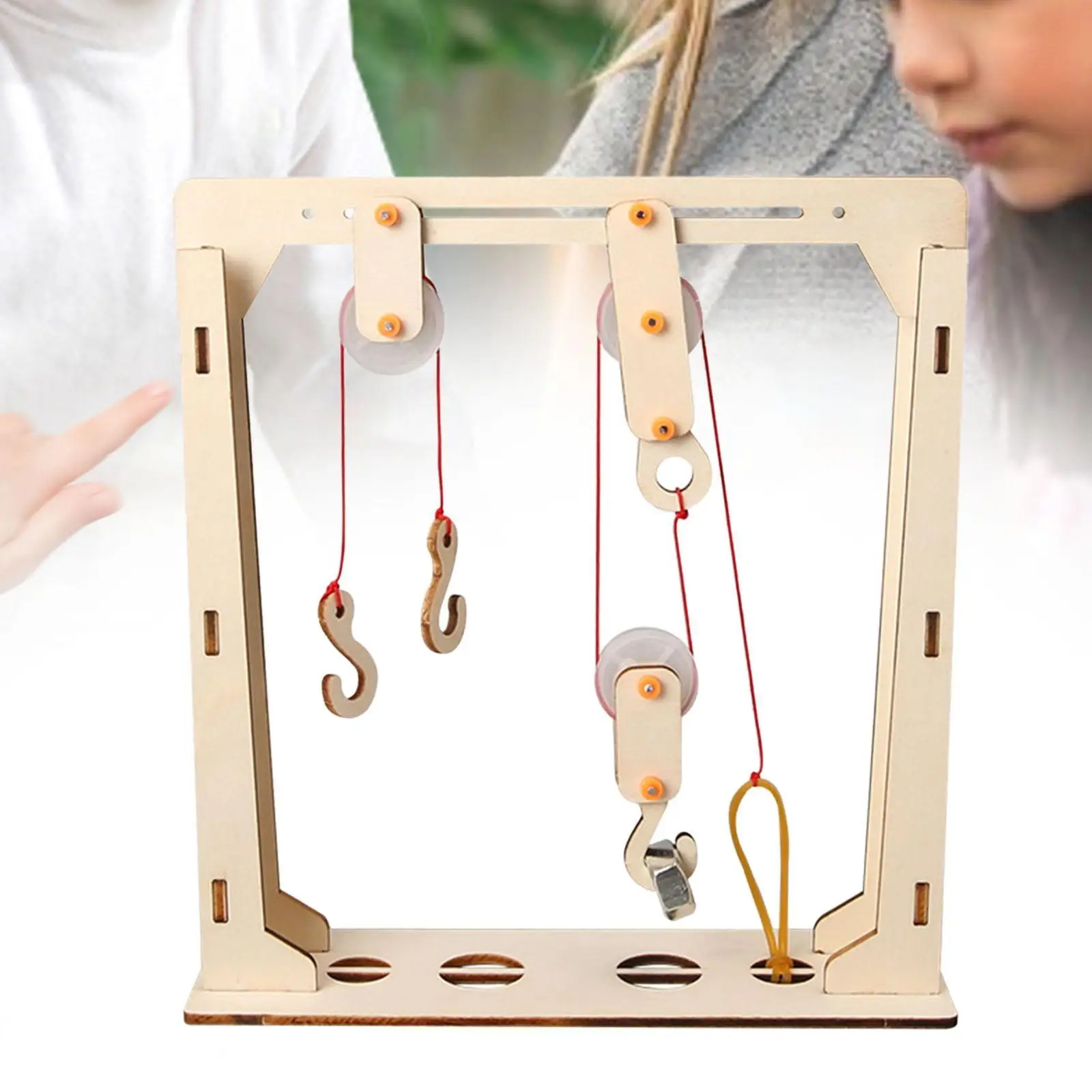Fixed Movable Pulley Easy Installation Multiuse Portable Teaching Props Physics Experiments Demonstration for Children School