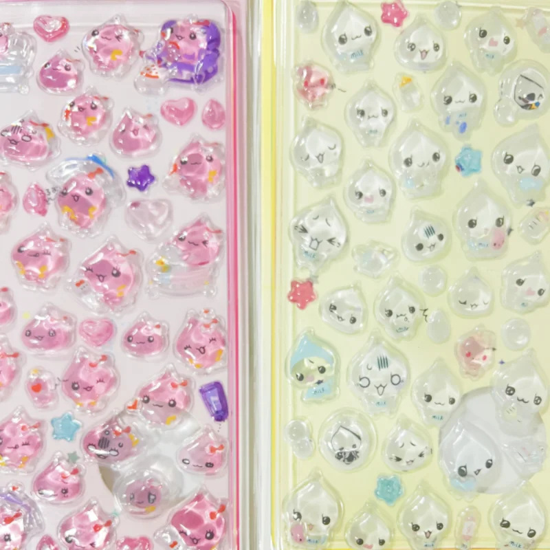 

Japanese Style 3D Drop Relief Stickers - Cute Cartoon DIY Scrapbooking Stickers for Journaling, Diary Decor