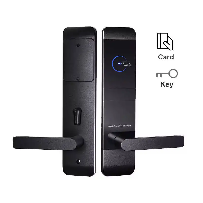 High End Aluminum Alloy Offline RFID Card Key Smart Hotel Door Lock