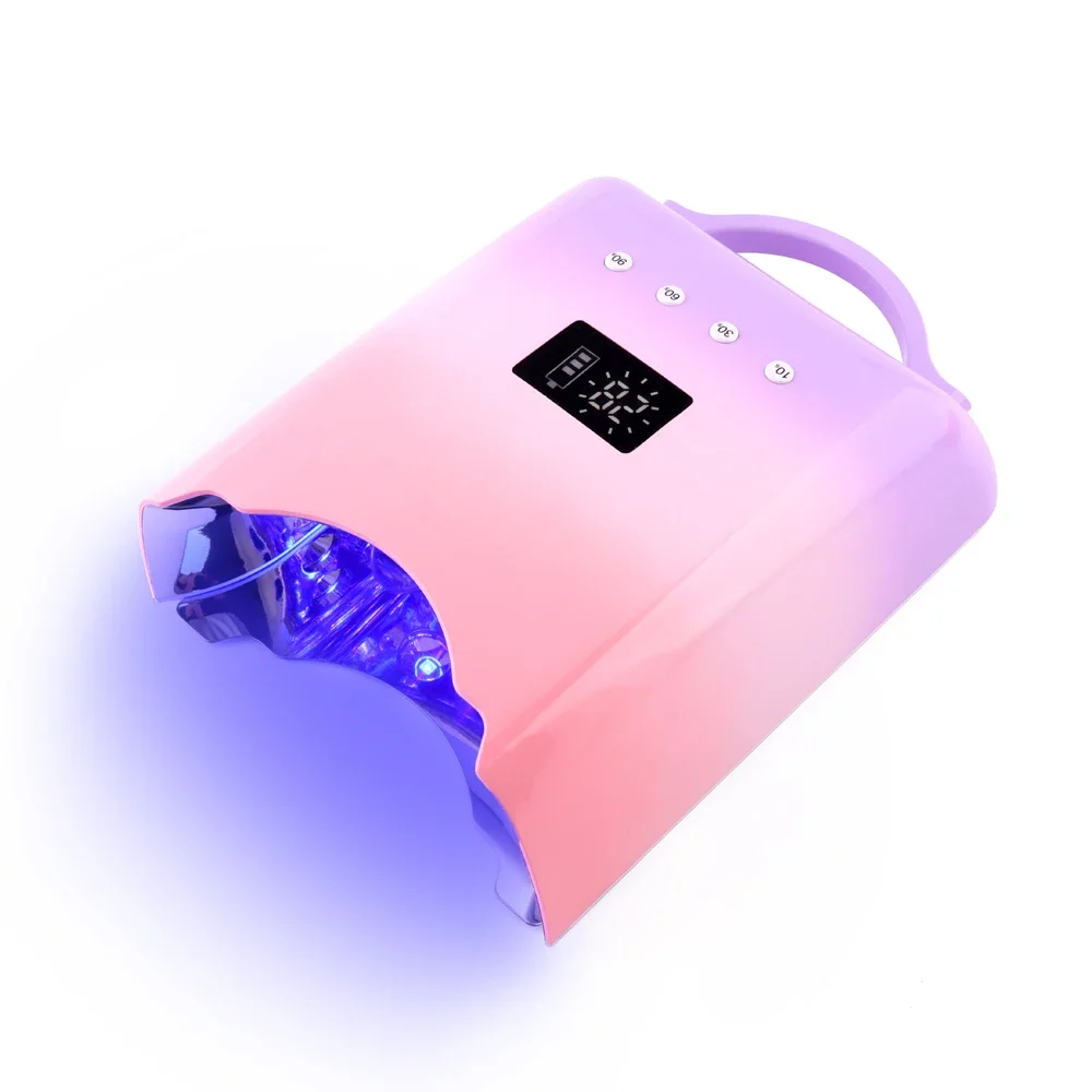 New Gel Polish Curing Wireless Nail Dryer 78W Manicure Salon Nail Lamp Led Cordless Rechargeable LED UV Lamp