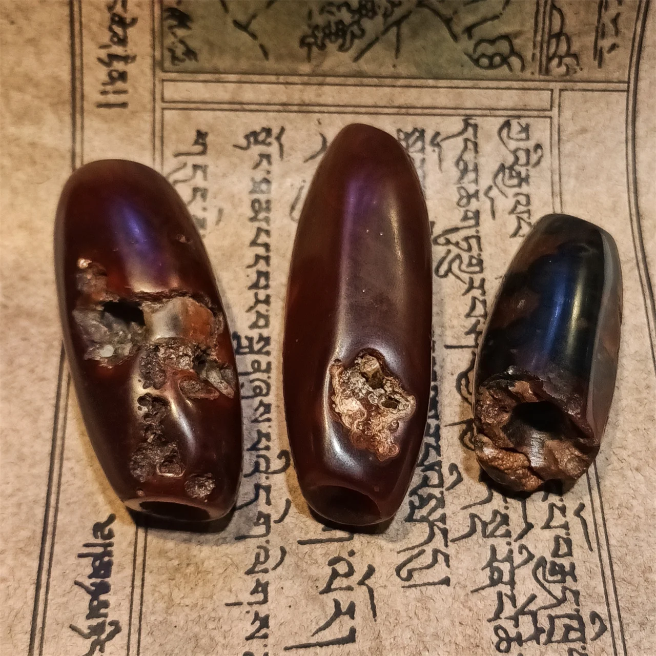 1pcs/lot Bijoux charms Old agate beads thousands of years wear weathering typical heritage stationery collection bead jewelry image 2