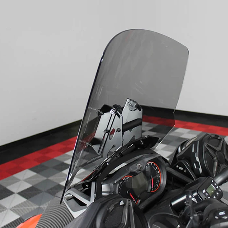 Modified adjustable windshield dark gray windshield