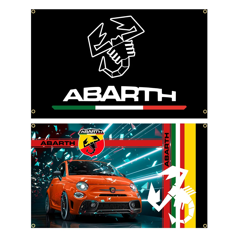 90*150CM ABARTHs Scorpion Flag Racing Sports Car Banner Decoration Tapestry Jemony