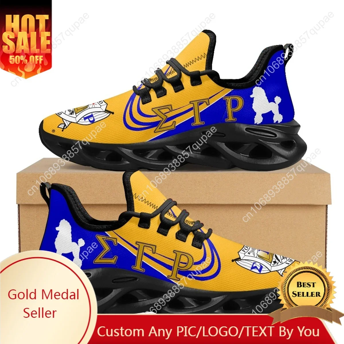 Sepatu kets flat desain Sigma Rho Poddle sepatu Sneakers flat sepatu olahraga wanita Sneakers Fashion berkualitas tinggi DIY sepatu dibuat sesuai pesanan