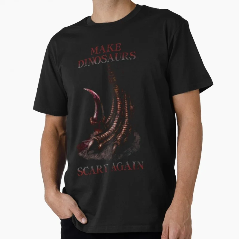 

Make Dinosaurs Scary Again Dino Crisis Survival horror Gift T-Shirt short sleeve Graphic Tee Y2K clothes All size tops