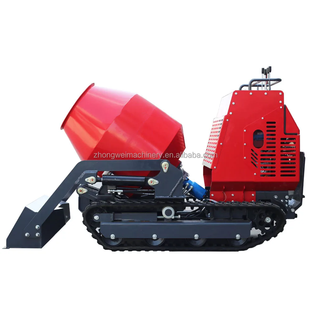 منتج جديد خلاط خرسانة صغير صغير 300L شاحنة قلابة صغيرة ذاتية التحميل محمولة أوتوماتيكية المسار خلاط اسمنت متنقل #4