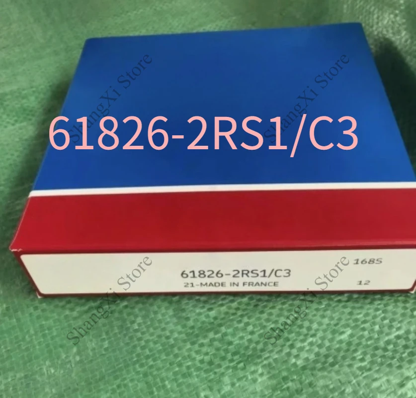 Brand New 1PC 61826-2RS1/C3 Single Row Deep Groove Ball Bearing 61826 2RS1 C3 Fast Delivery