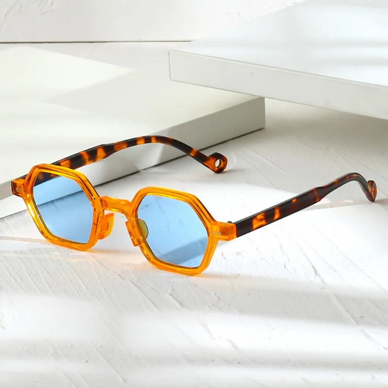 Retro Style  Sunglasses Uv400 Male Green Brown Polygon Ladies Sun Glasses For women Summer  New Eyewear