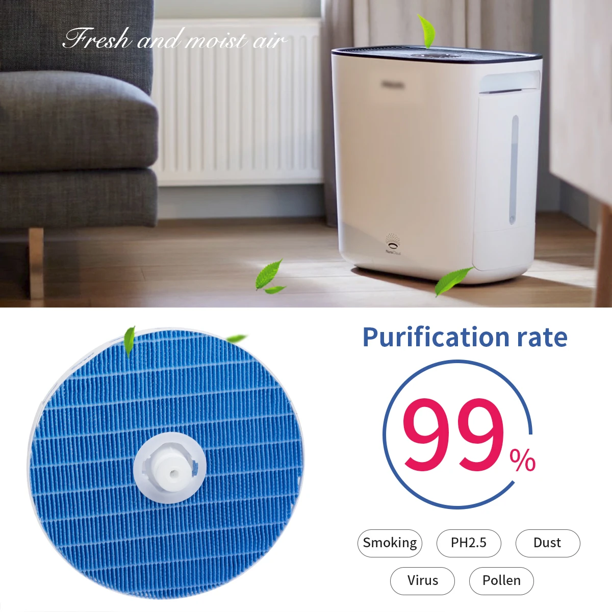 تستخدم لمرشح مرطب الهواء FY5156 فيليبس FY1114 HU5930 HU5931 فلتر الكربون المنشط لتنقية الهواء