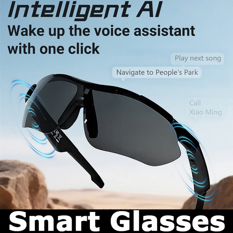 

Умные Bluetooth-очки для прослушивания музыки, телефонные звонки, велосипедные спортивные наушники, защита от ультрафиолета, интеллектуальные солнцезащитные очки для мужчин и женщин