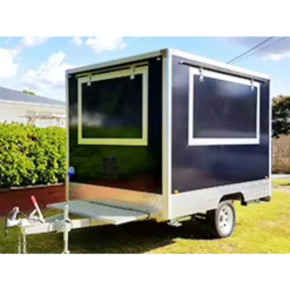 

Mobile Snack Trailer Cart Cooking Street Mini Truck Creative Food Cart Electric-Powered Compact Design Easy Maneuverability