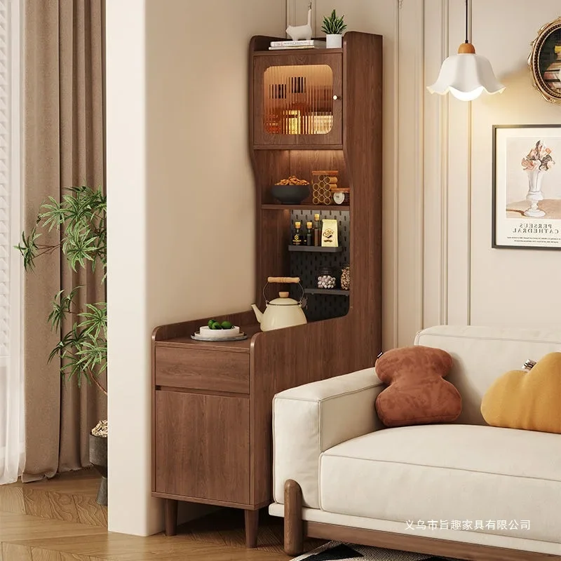 Solid wood sofa side cabinet, living room household side side cabinet, crevice storage cabinet, locker, narrow high