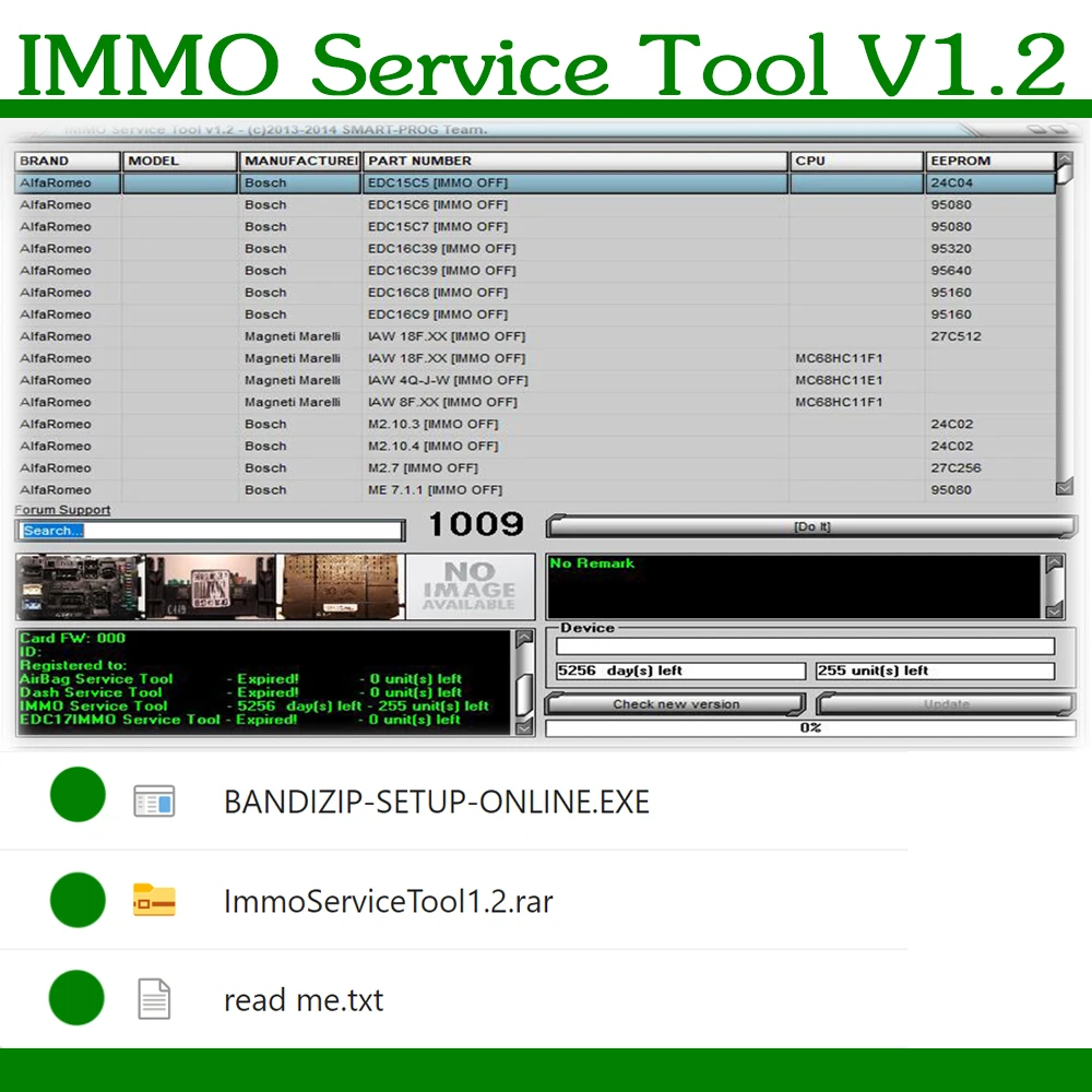 IMMO SERVICE TOOL v1.2, software de reparación de automóviles, se utiliza para restaurar la funcionalidad del IMMO o su apagado completo (immo