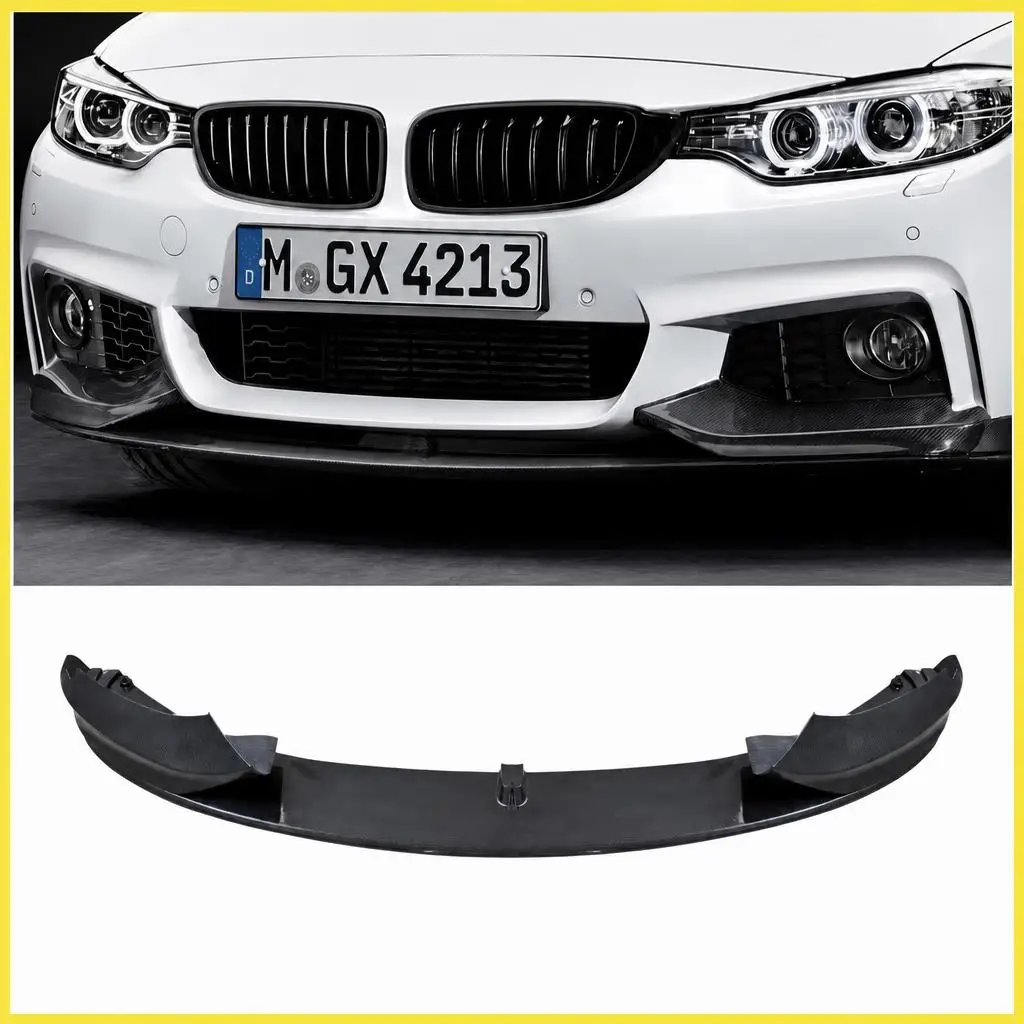 Front Bumper Splitter Lip For BMW 4 Series F32 F33 F36 4M SPORT 2013-2020 ABS Gloss Black Spoiler image 3