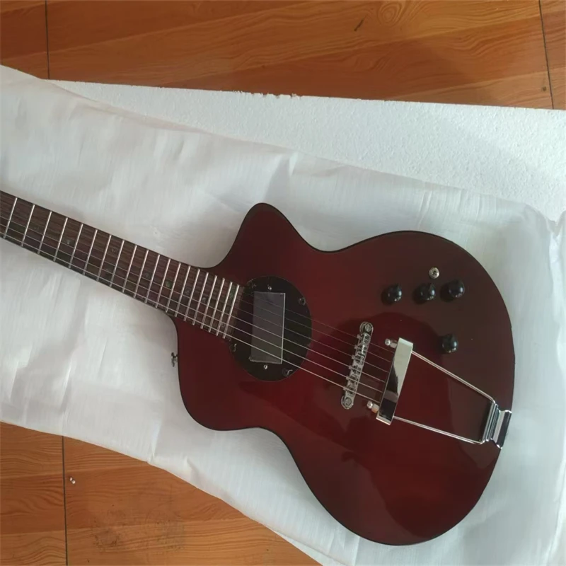 Nuovo modello Rick Turner 1-c-lb Lindsey pettorina marrone bordeaux chitarra elettrica Semi cava