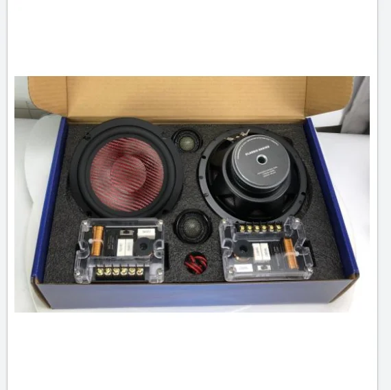 Hifi Audio Component Loud Speakers 25-core 95dB Car Speakers 6.5 Inch Carbon Fiber Cone 2 Way Speaker RMS 80W*2 Cars Woofer