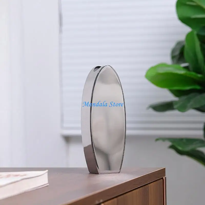 

U2JC Minimalists Steel Flower Vases Complements Various Decors Styles