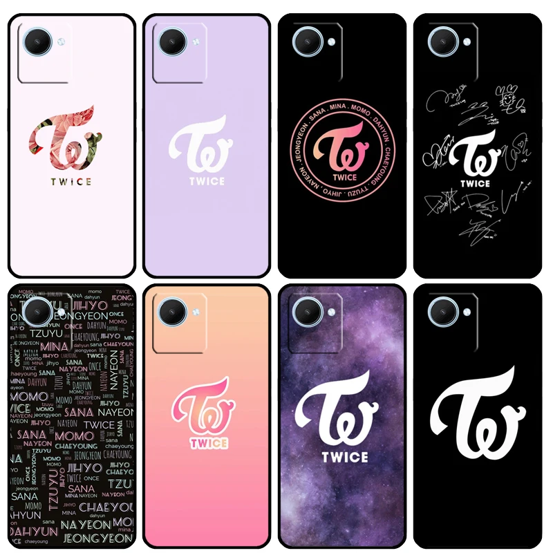 KPOP TWICE LOGO For Realme C53 C33 C55 C35 C31 C30 C25s C21Y C15 C11 GT Neo 5 3T 2T 9 10 11 Pro Plus Case