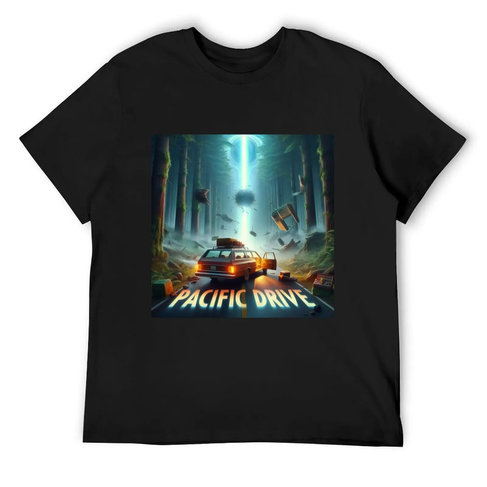

Mystic Journey - Pacific Drive Poster T-Shirt blue archive shirts graphic tee T-shirts oversize tshirts for men
