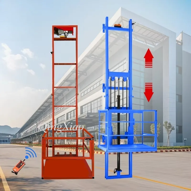Guide Rail Electric Freight Lift Mini Lifting Platform For Home Warehouse And Factory Cargo Transportation Stable Durable