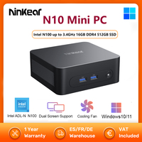 Ninkear N10 Mini PC Computer Intel N100 up to 3.4GHz 16GB DDR4 512GB SSD WIFI HDMI 2.0*2 Support Dual-screen WIindows 11 /Linux