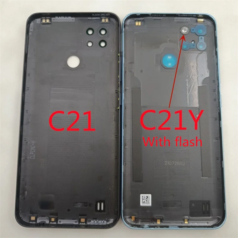 For Realme C21 RMX3201 / C21Y RMX3261 Battery Cover Back Panel Rear Housing Door Case Replacement Parts