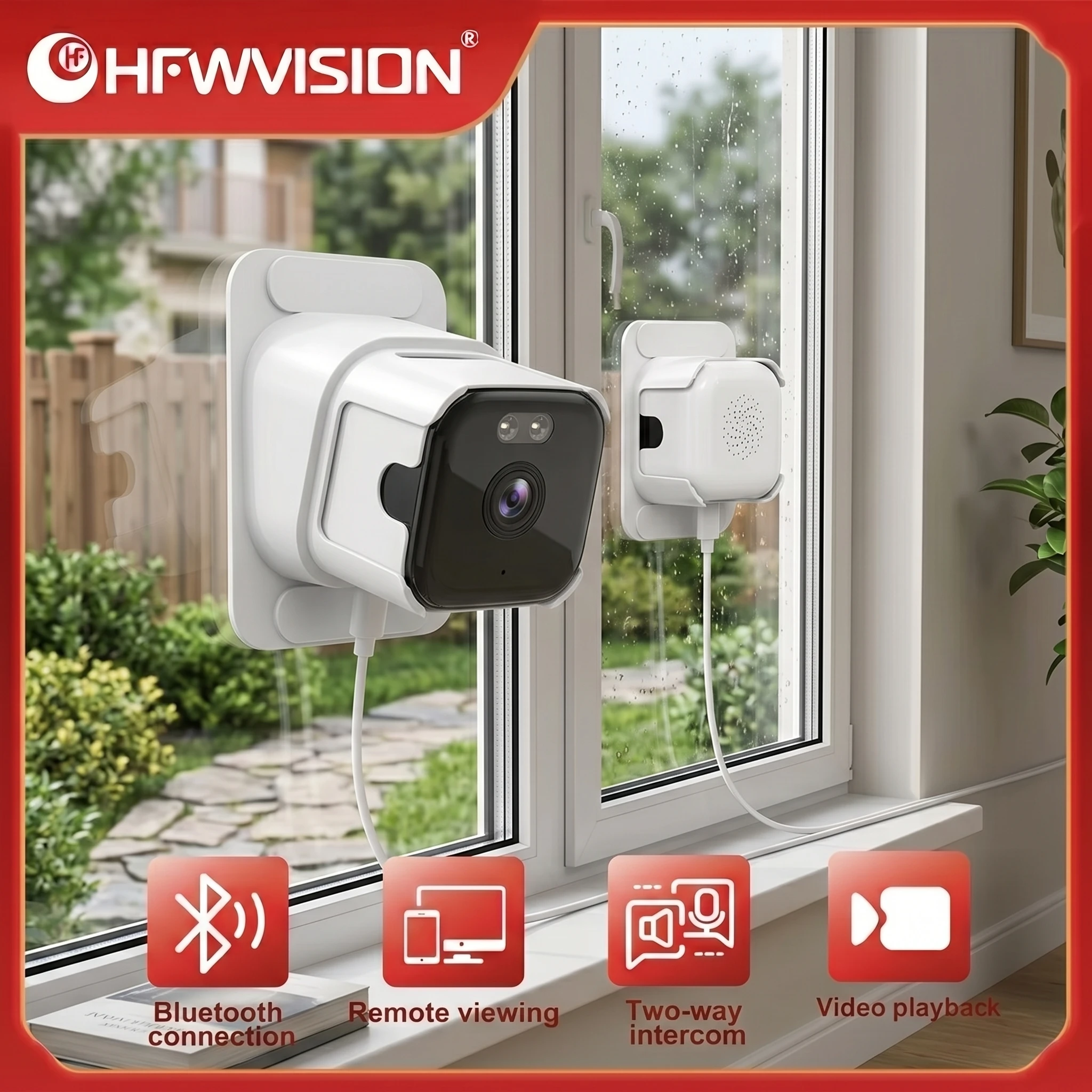 O-Kam Pro Mini Cube Security Camera 3MP Indoor WiFi IP Camera with Two-Way Audio & Human Detection, Motion Alert Window Camera