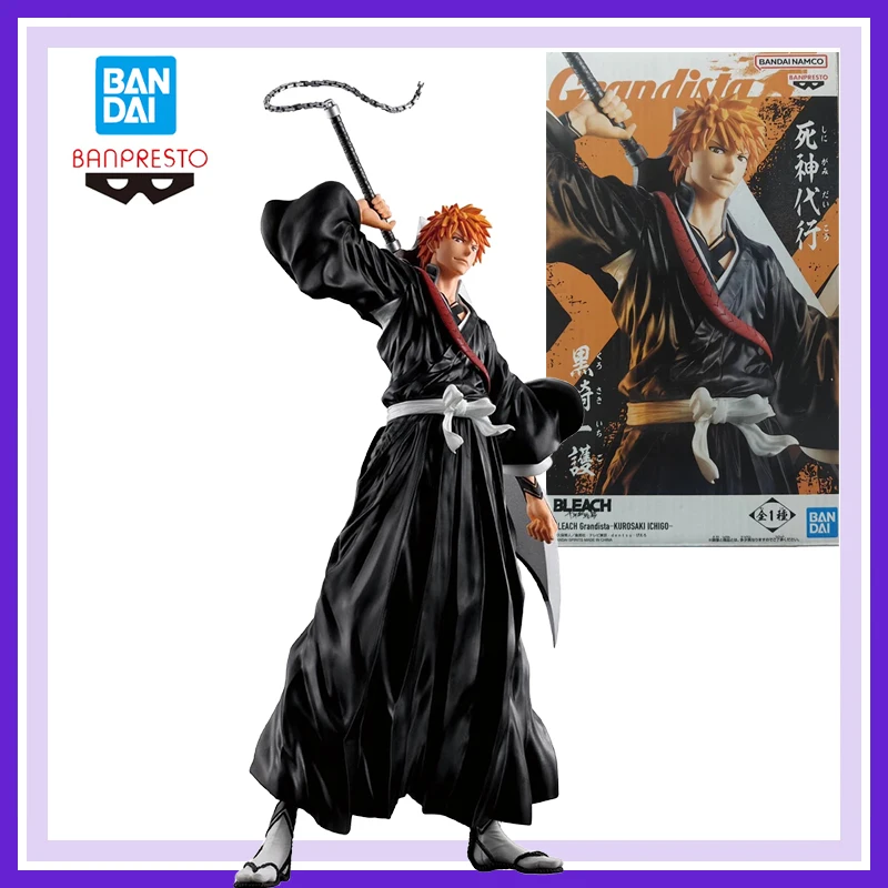 Gloednieuwe Authentieke en Ongeopende Bandai Banpresto Bleach Grandista Kurosaki Ichigo Anime Actiefiguren Model Decoratie 32Cm