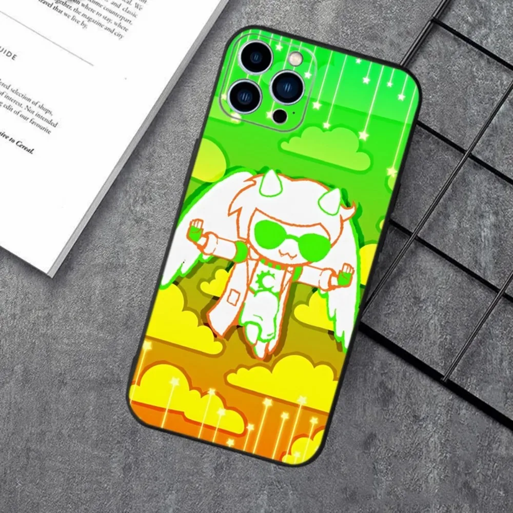 H-Homestuck T-Trolls Phone Case For Apple iPhone 15,14,13,12,11,XS,XR,X,8,7,Pro,Max,Plus,mini Silicone Black Cover