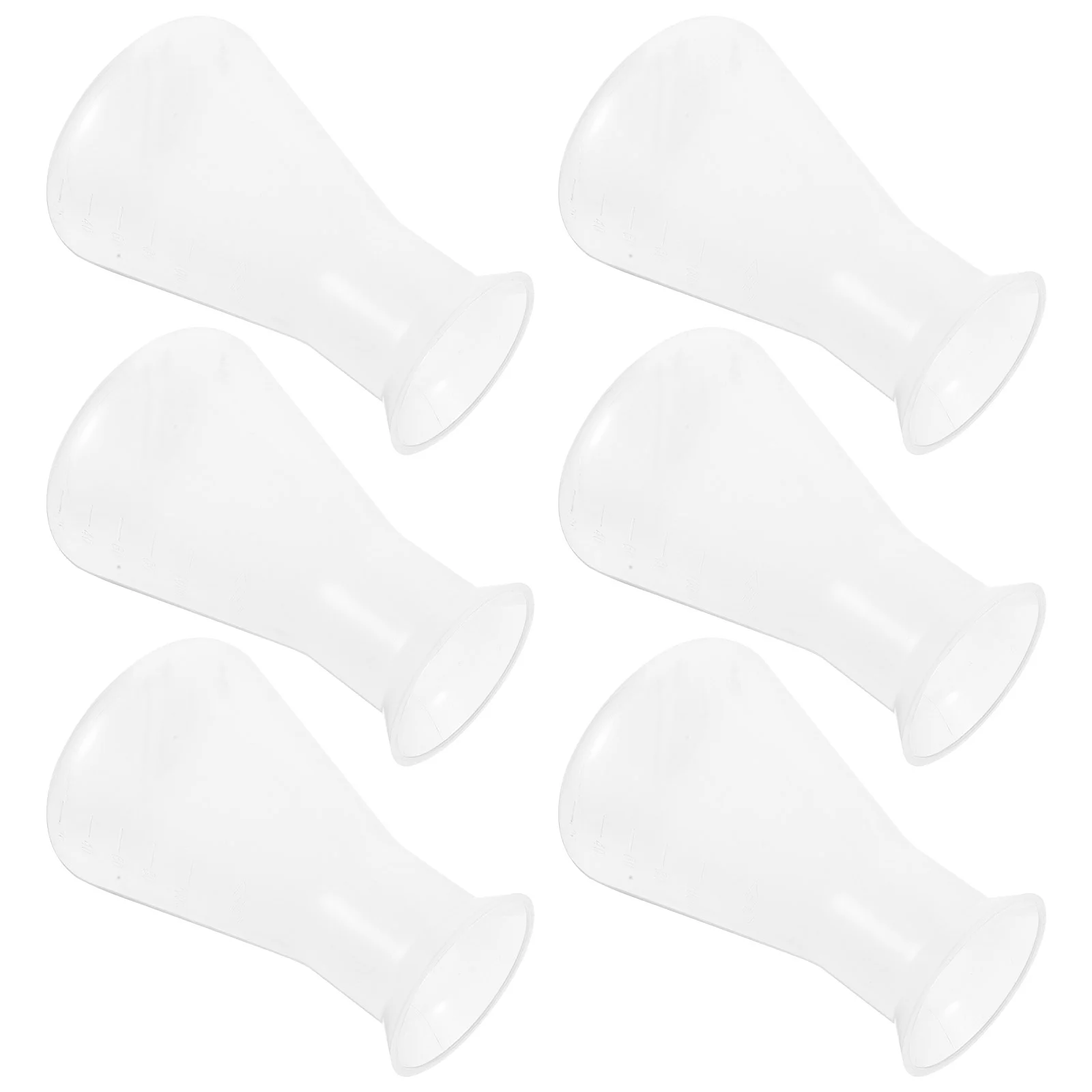 6 Pcs Flasks Laboratory Erlenmeyer Plastic Scale Chemistry 100ml Science Conical