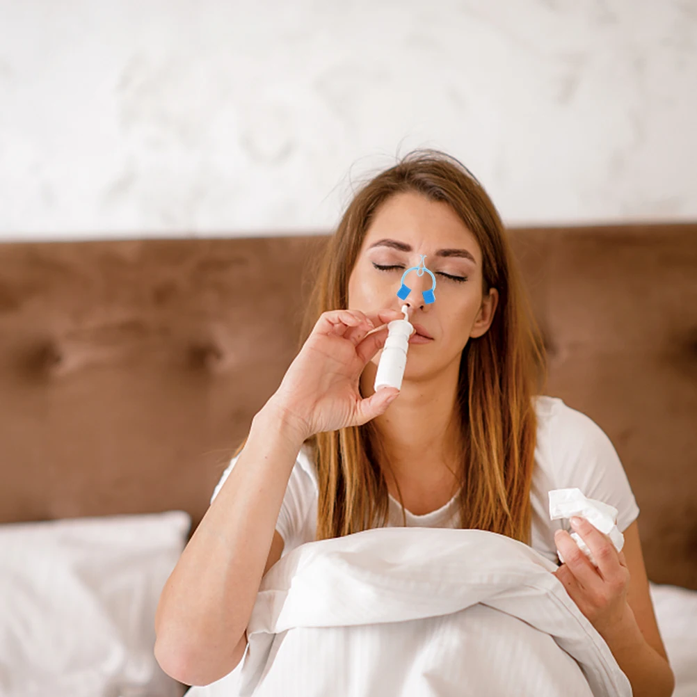 

12pcs Breath Training Nose Clip Blue Portable Eva Durable Fast Effective Household Nasal Stopper Plug Epistaxis Relief Sleep