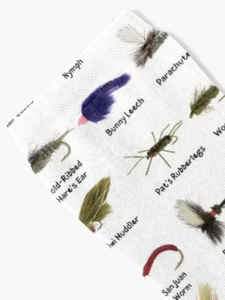 Fly Fishing Flies Fisherman Gift Socks gym funny sock christmass gift Socks For Man Women's