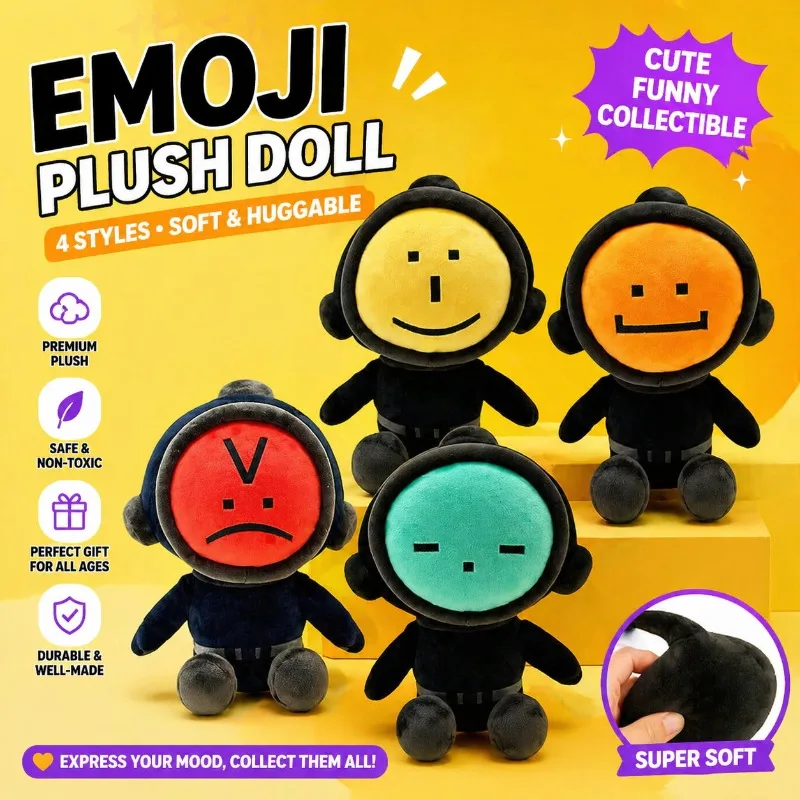 Content Warning Plush Toy Diver Doll Funny Expression Stuffed Animal Game Character Plushie Soft Cute Gift for Boys Girls Fans