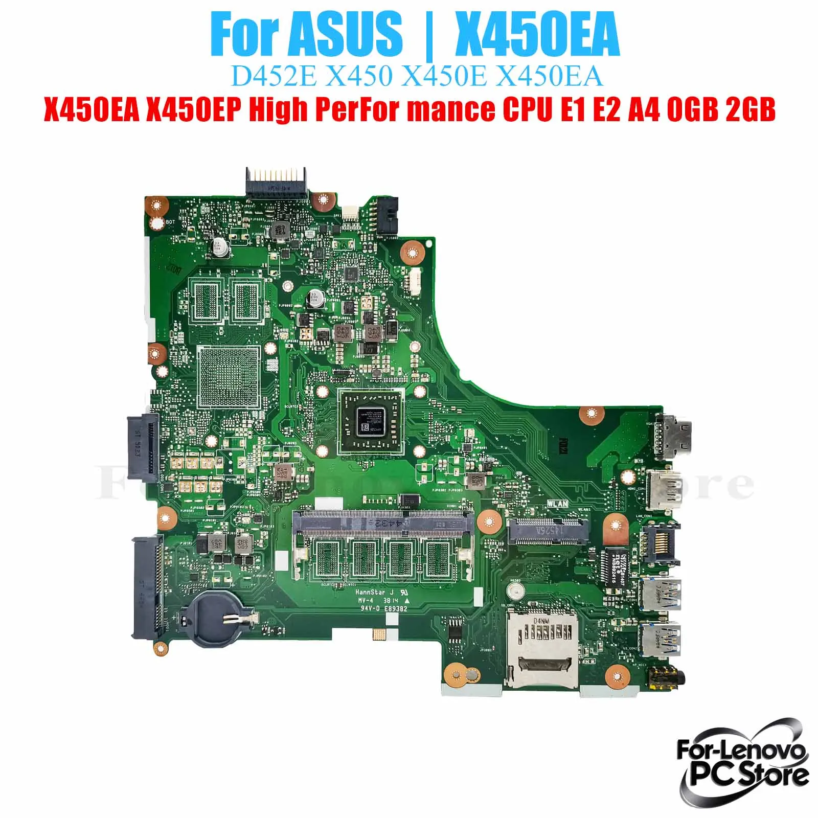 

X450EA для ноутбука ASUS D452E X450EA X450 X450E X450EA X450EP X450EA ​ Материнская плата бордовая материнская плата ноутбука