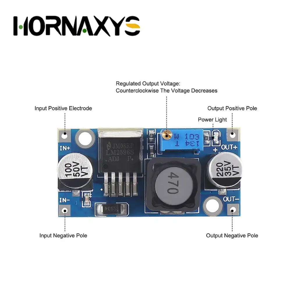 1-10Pcs LM2596 Step-Down Module DC-DC Adjustable Buck Converter Voltage Regulator Conversion Power Supply Module LM2596