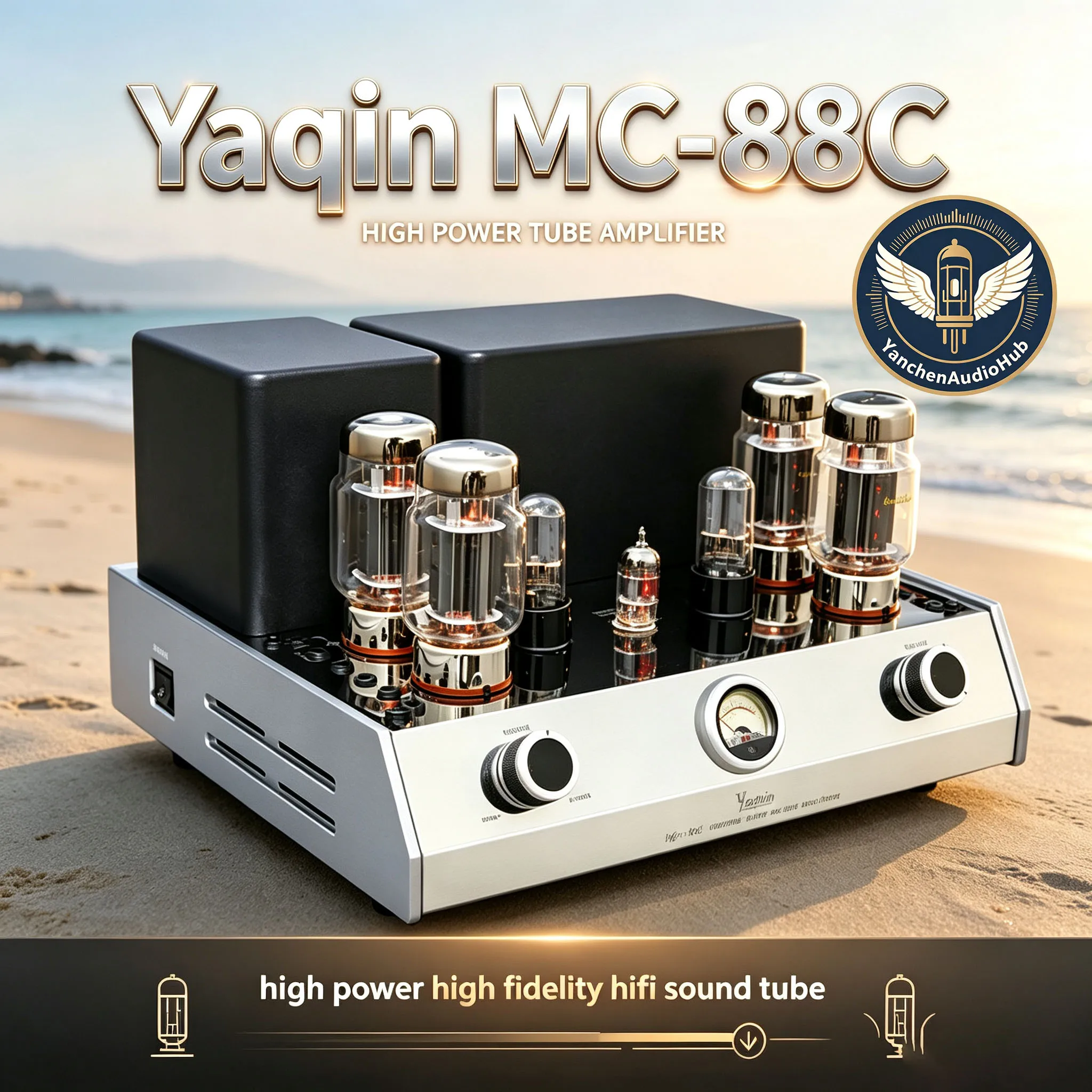 CHN 2027 Yaqin MC-88C Gallbladder Machine Vacuum Tube Power Amplifier Fever KT88 Tube High Power High Fidelity hifi Sound