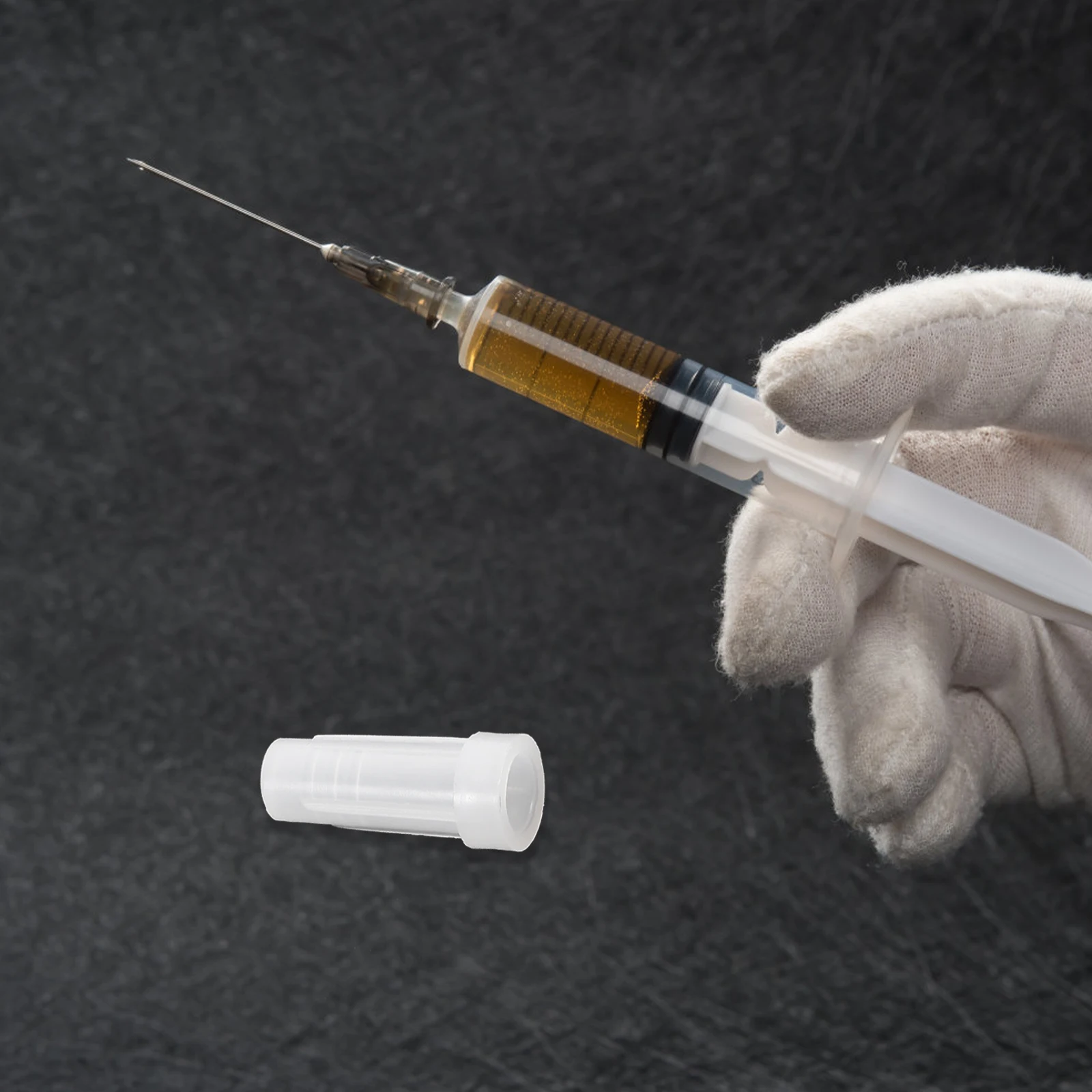 

200pcs Syringe Sealing Cap Injector Tip Caps Plastic Reusable Anti Leak Suitable Most Sizes Connect Needle Tips For