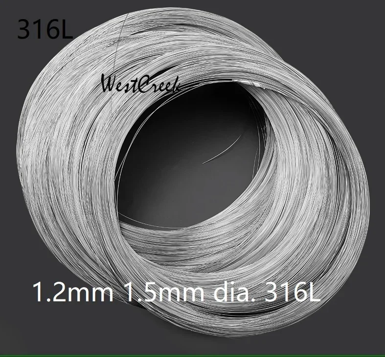 

WESTCREEK 1.5mm dia. 316L flexible wire 316 stainless steel wire Super fine soft Corrosion stainless steel wire back hydrogen