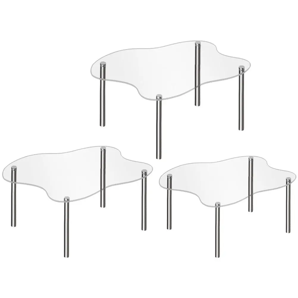

3 Pcs Cake Stand for Birthday Party Display Household Tray Acrylic Cupcake Holder