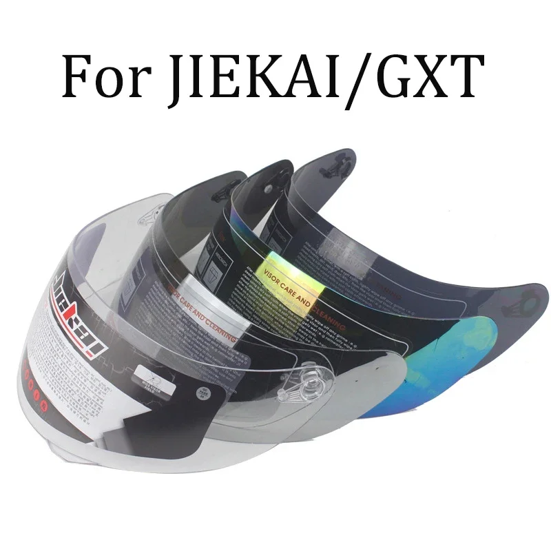 Motorcycle Helmet Visor Lens for JIEKAI GXT Casque Moto Motorbike Wind Shelter Lenses Anti-fog Silver Transparent  Colorful