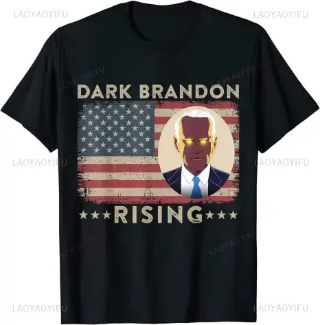 Joe Biden T-Shirt  Dark brandon Rising Funny Campaign Outfits Political Summer Casual individuality Men's and women's T-shirt