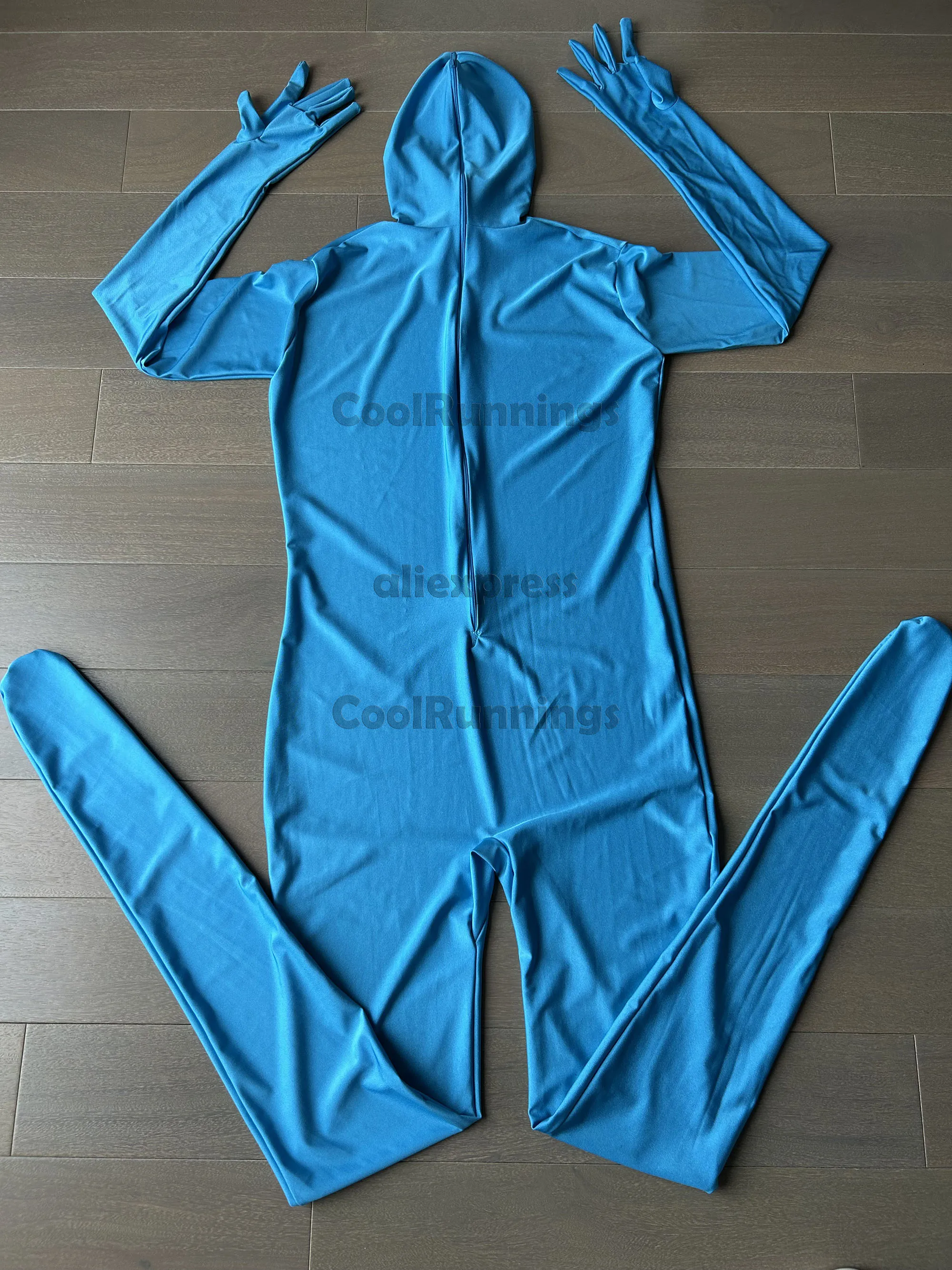 هالوين الفيروز مع عيون شبكية سوداء كامل الجسم دنة مشرق 2nd الجلد Zentai ازياء Catsuit بذلة ضيقة