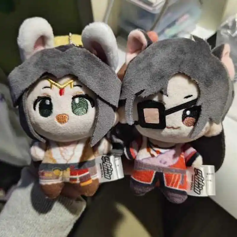10cm 천국 공식의 축복 Acg 장난감 피규어 Hua Cheng Xie Lian 플러시 키 체인 인형 장난감 Tian Guan Ci Fu 피규어 펜던트 선물