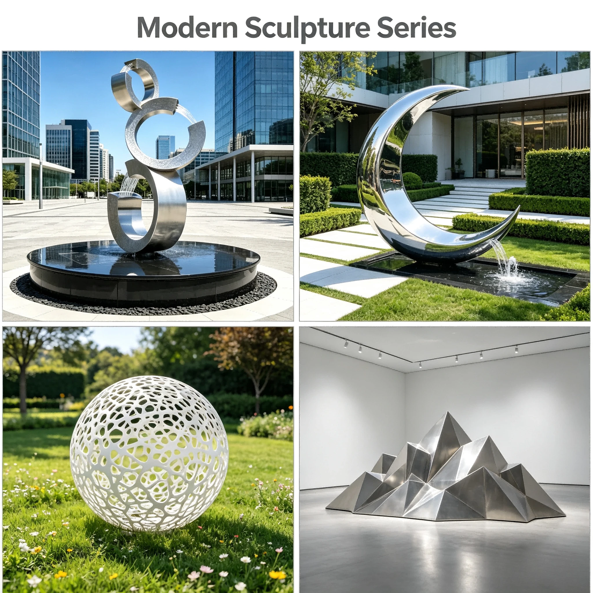 Intertwined Infinity Ribbon Stainless Steel Sculpture Mirror Polished Custom Irregular Decor Outdoor City Park Public Landscape