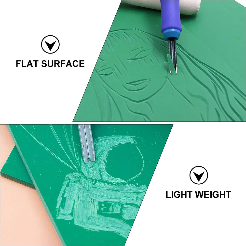 

3 Pcs Engraving Rubber Sheet Linogravure Plaque Graver Art Cutting Mats Printmaking Craft Supplies Kits Seal