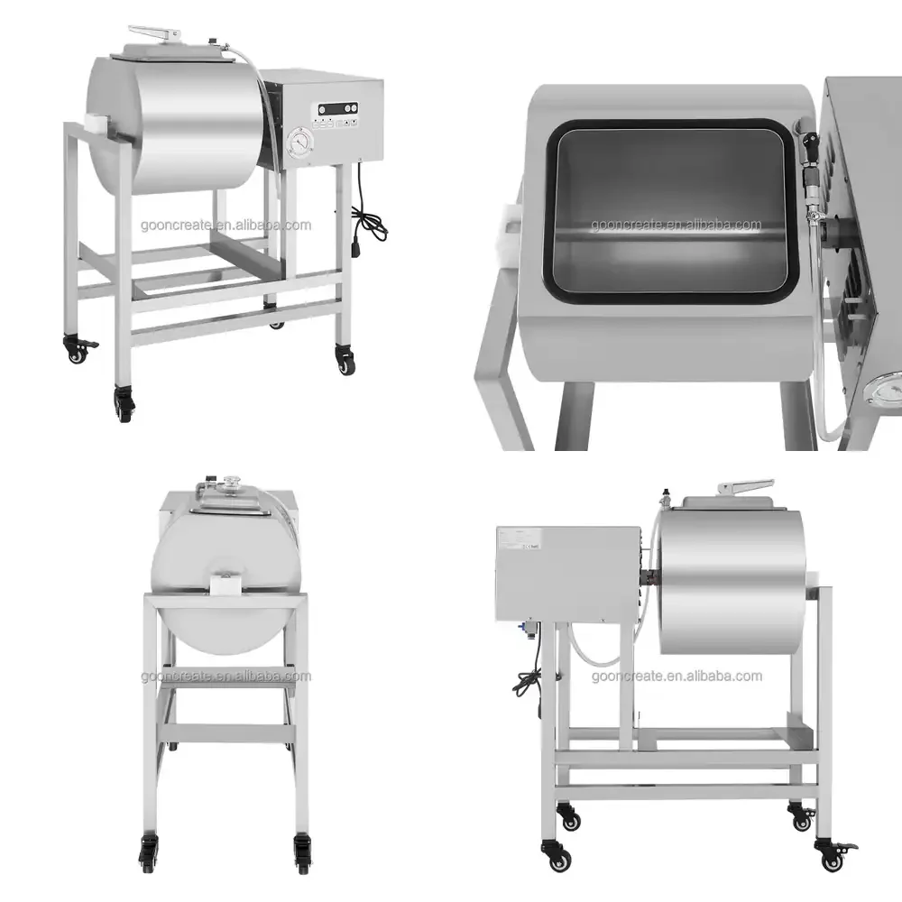Máquina Marinadora de Pollo de Acero Inoxidable, Máquina de Vacío para Curar y Sazonar Alimentos