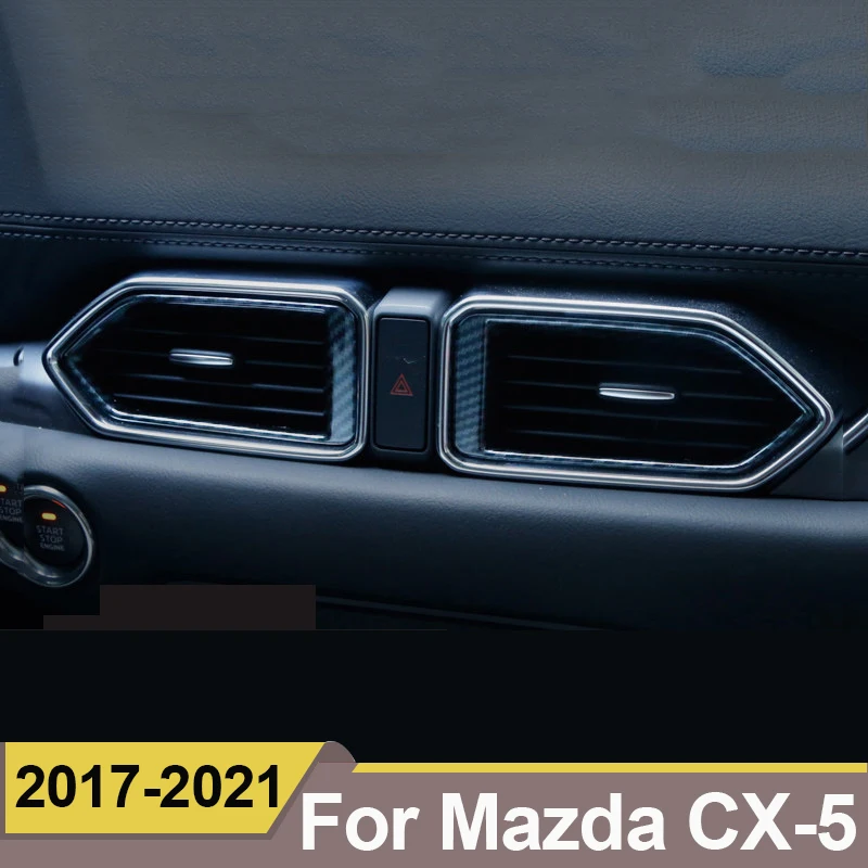 For Mazda CX-5 CX5 CX 5 2017 2018 2019 2020 2021 Car Dashboard Air Vent Trim Cover Outlet Bezel Frame Garnish Molding Surround