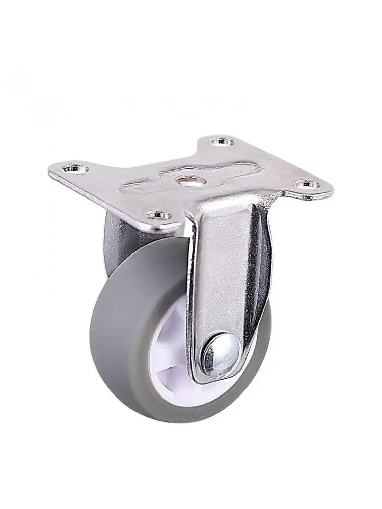 4 Pcs Casers Spot 1 Inch Gray Tpe Directional Wheel Hole Distance 30 * 24mm Mute Furniture Fixed Pull Rod Shopping Basket 24KG