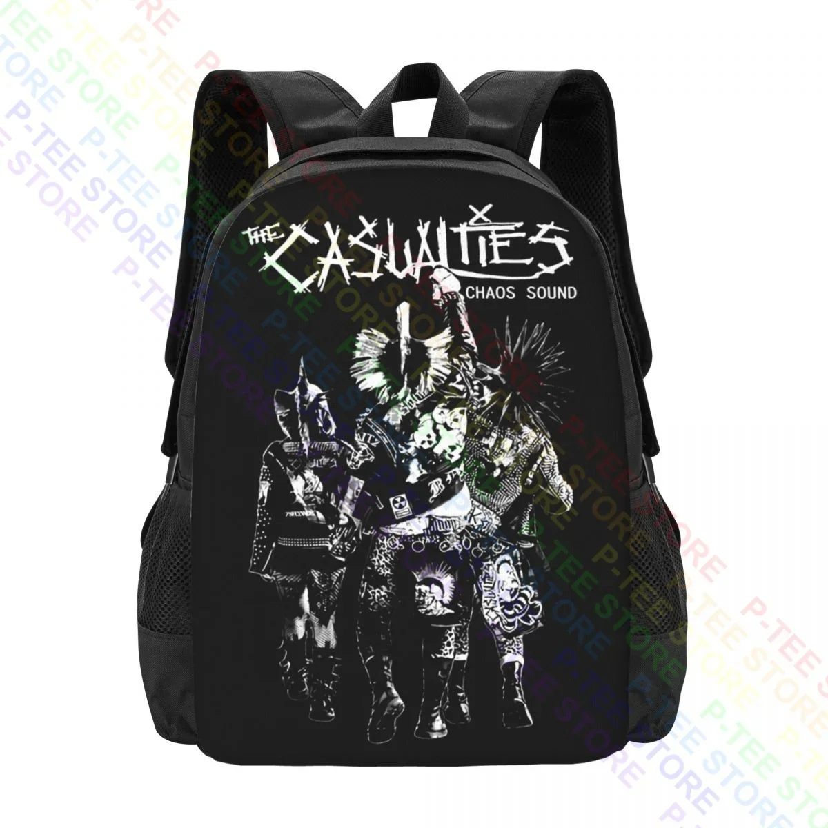 The Casualties Chaos Sound Nyc Hardcore Punk Rock Music BandBackpack Large Capacity Vintage Gym Tote Bag