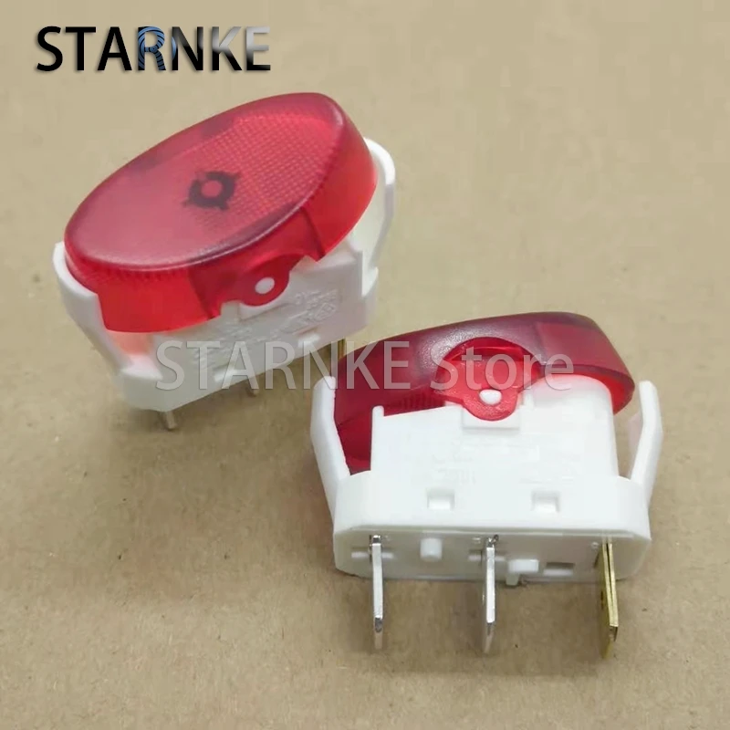 2PCS R13-226 With Light Rocker Switch 3Pins 2 Position Power Rocker Button 250V 10A